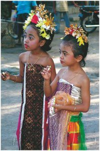 miestný obyvatelia na Bali