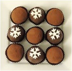 fínske vianočné čokoládové cukríky