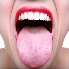 bolesť pri jedle, pití a vyrastky na jazyku