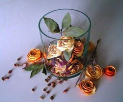 sušené ruže ako dekorácia v byte