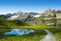 cesta švajčiarskými alpami